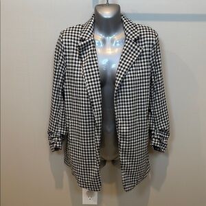 Philosophy Black and White Checkered Blazer